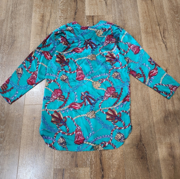 Vintage 90s gold label Victoria's Secret silk button down shirt size M/L retro - Picture 8 of 9